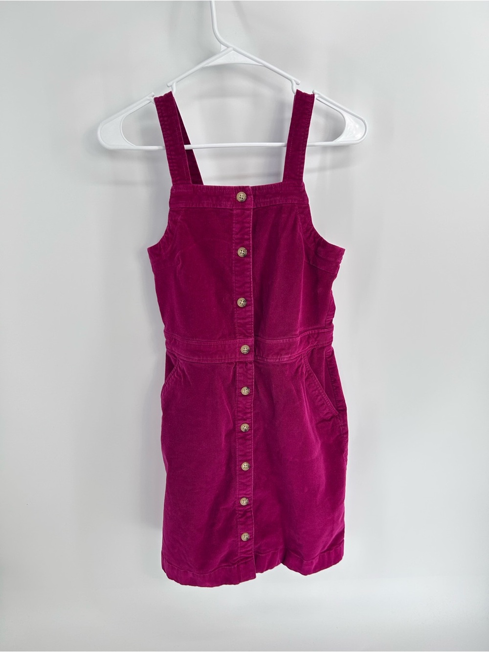 Crewcuts by J.Crew Girls' Fuchsia Corduroy Jumper Pinafore Dress - Size 14